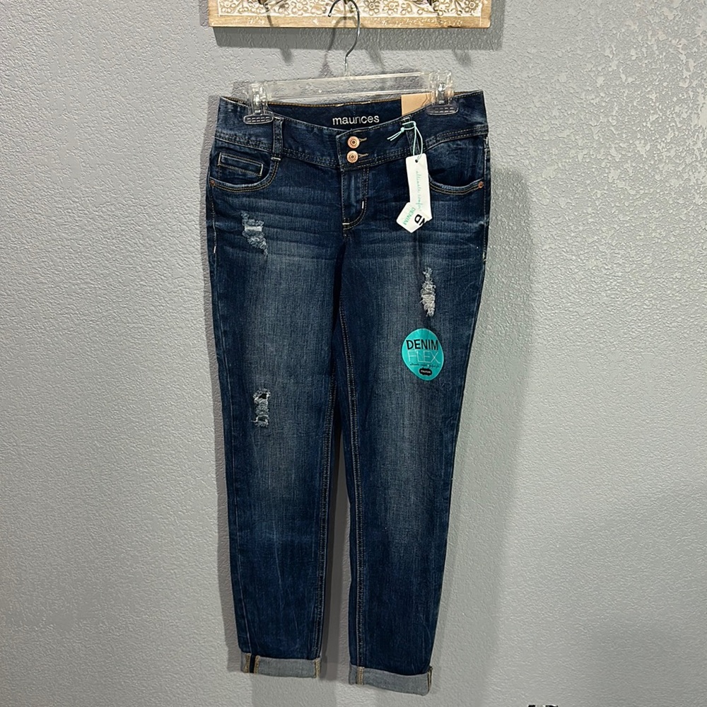 NWT Maurices skinny boyfriend flex jeans